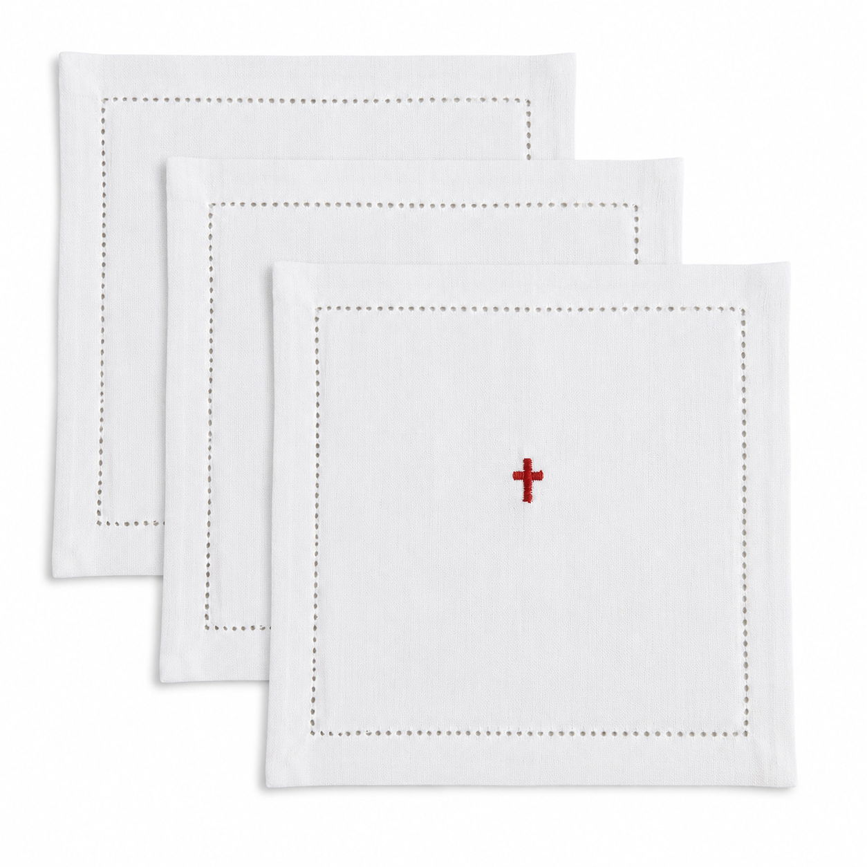Chalice Pall | 6" x 6" | 100% Pure Linen, hemstitched | pack of 3