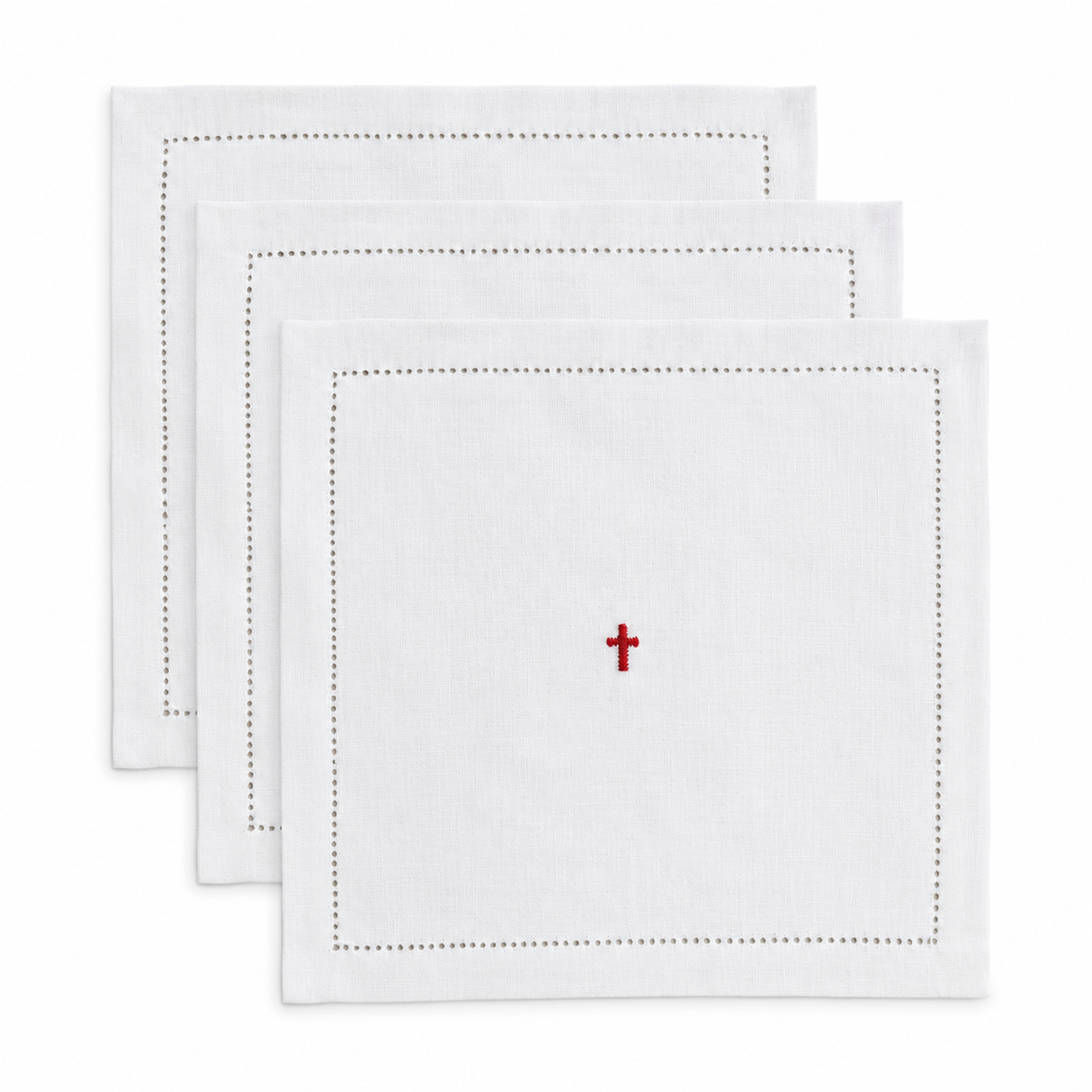 Pall w-Insert, 100% Pure Linen, hemstitched, pack of 3