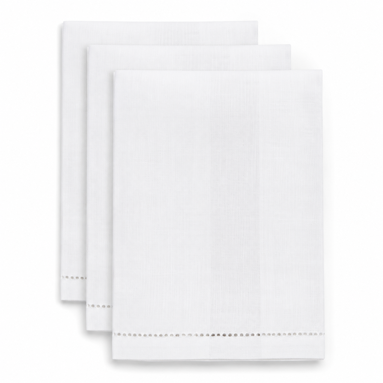 Finger Towel | 10" x 14" | 100% Pure Linen, hemstitched | pack of 3