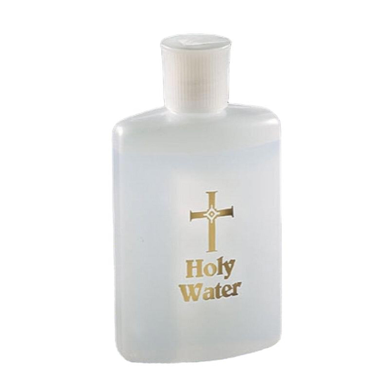 Gold Lettering Holy Water Bottle - 12/pk