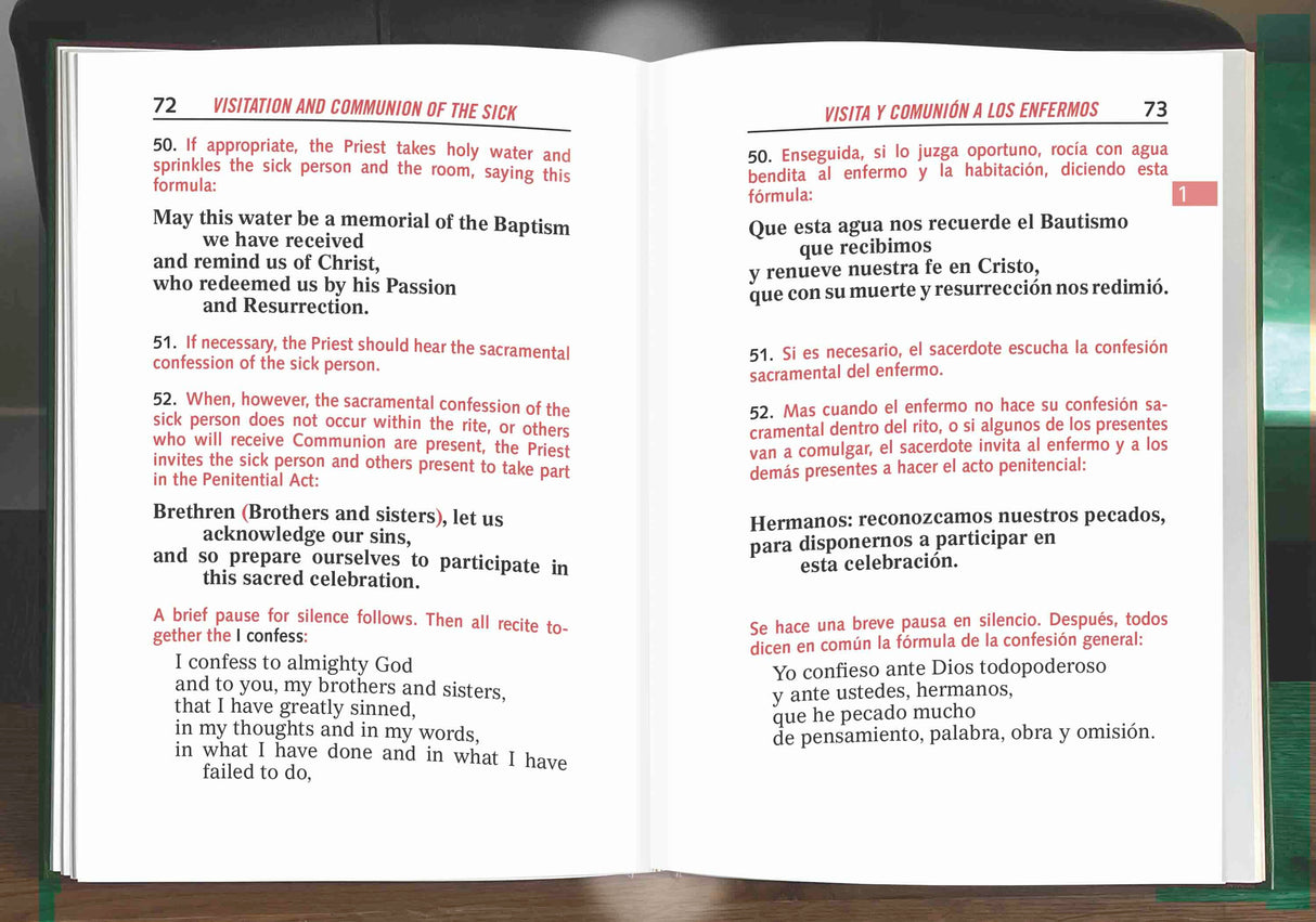 Bilingual Order of the Anointing of the Sick and Their Pastoral Care (Pocket Edition)