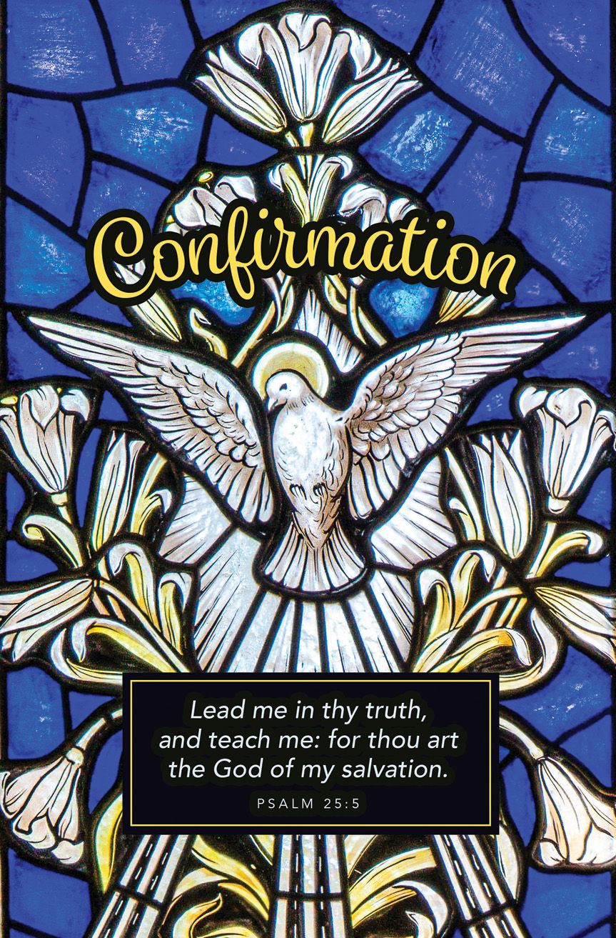 Confirmation Bulletin - Holy Spirit - Psalm 25:5 (KJV) - Pkg 100