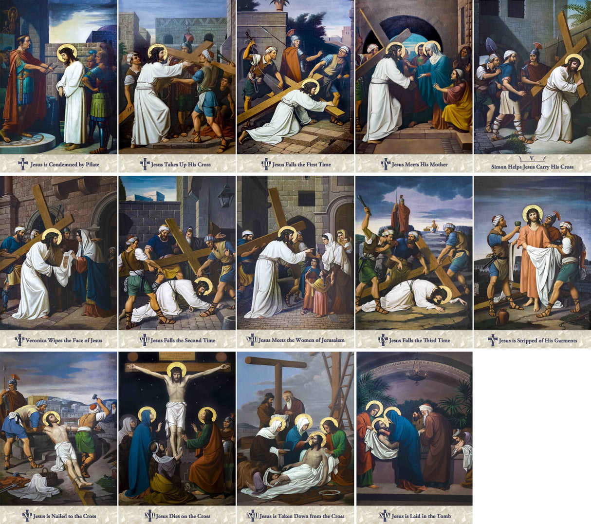 Outdoor Stations of the Cross Shrines | Poly Wood | Set of 14 | Emmerich Deluxe