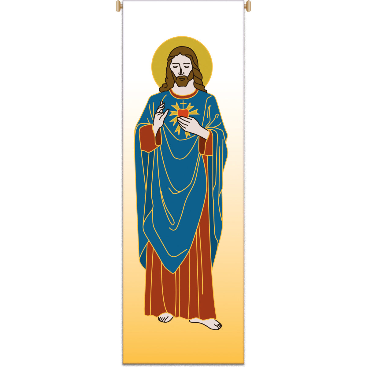 Sacred Heart of Jesus Banner | Slabbinck Deco | Digitally Printed Liturgical Church Banner
