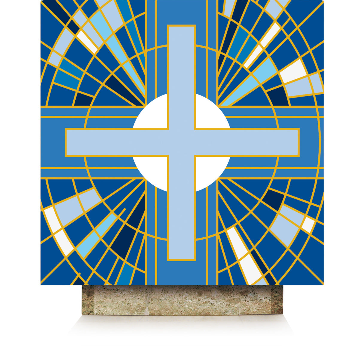 Blue Altar Cover with Cross Motif 7510