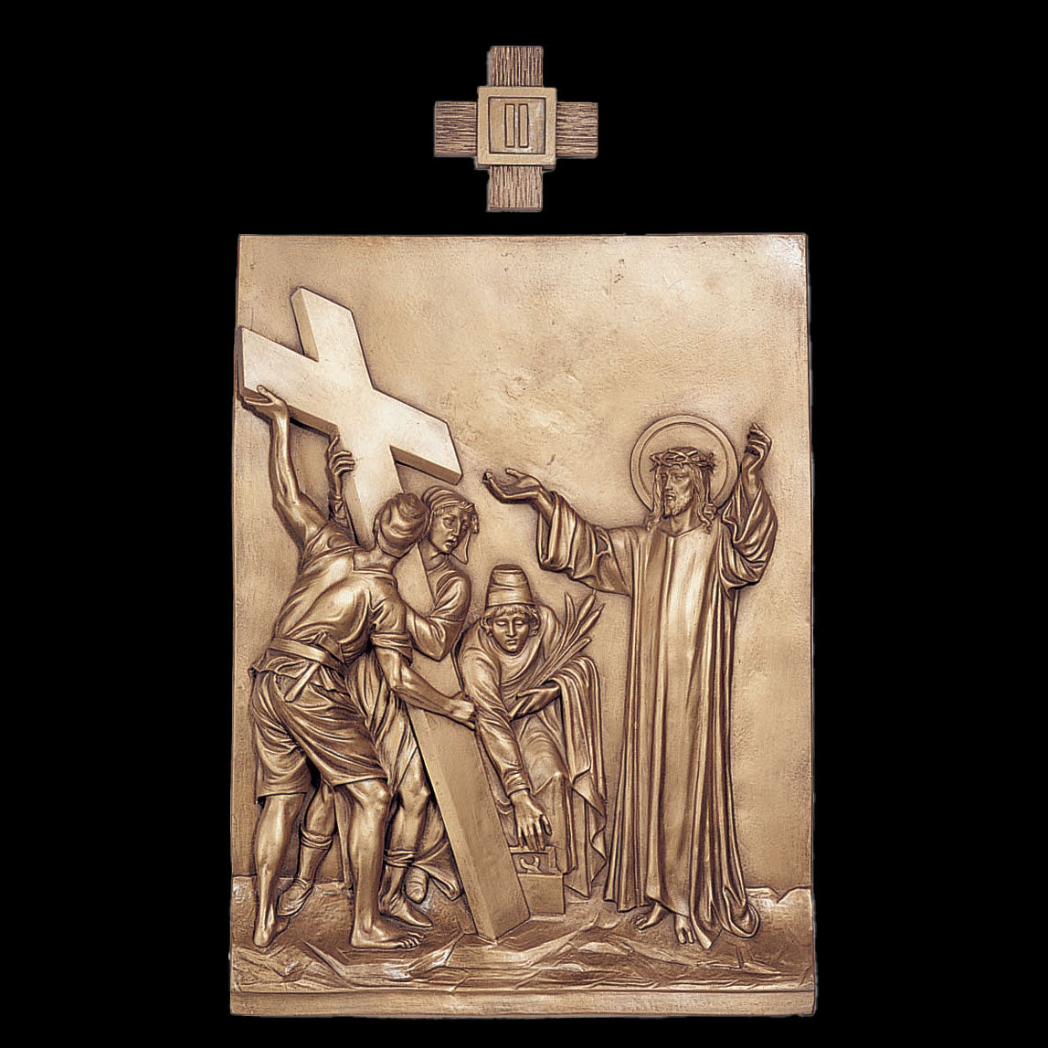 Set of 14 Stations of the Cross - Bronze Fiberglass