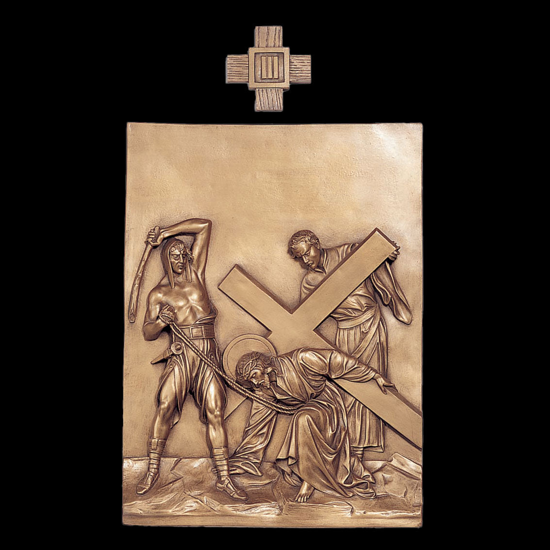 Set of 14 Stations of the Cross - Bronze Fiberglass