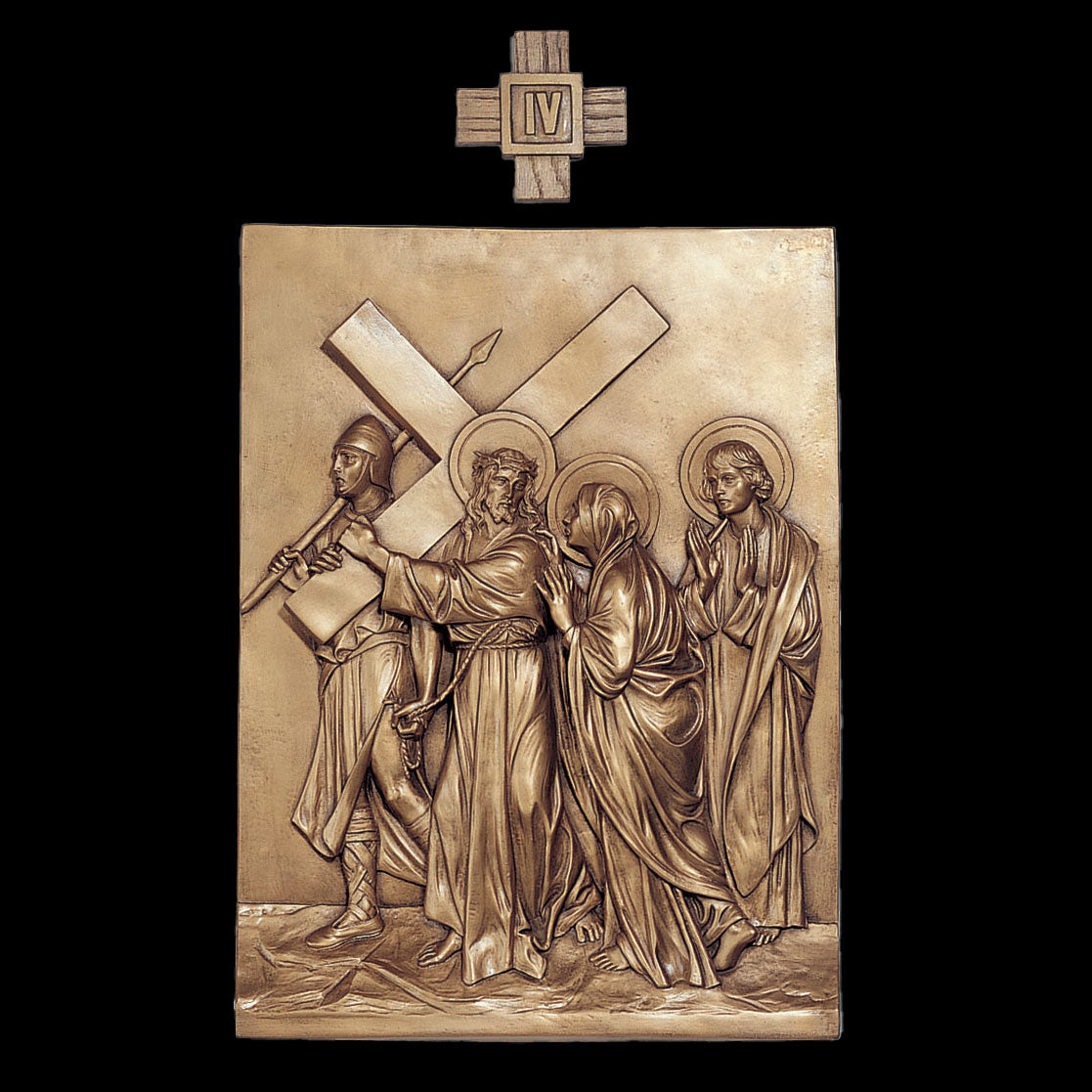 Set of 14 Stations of the Cross - Bronze Fiberglass
