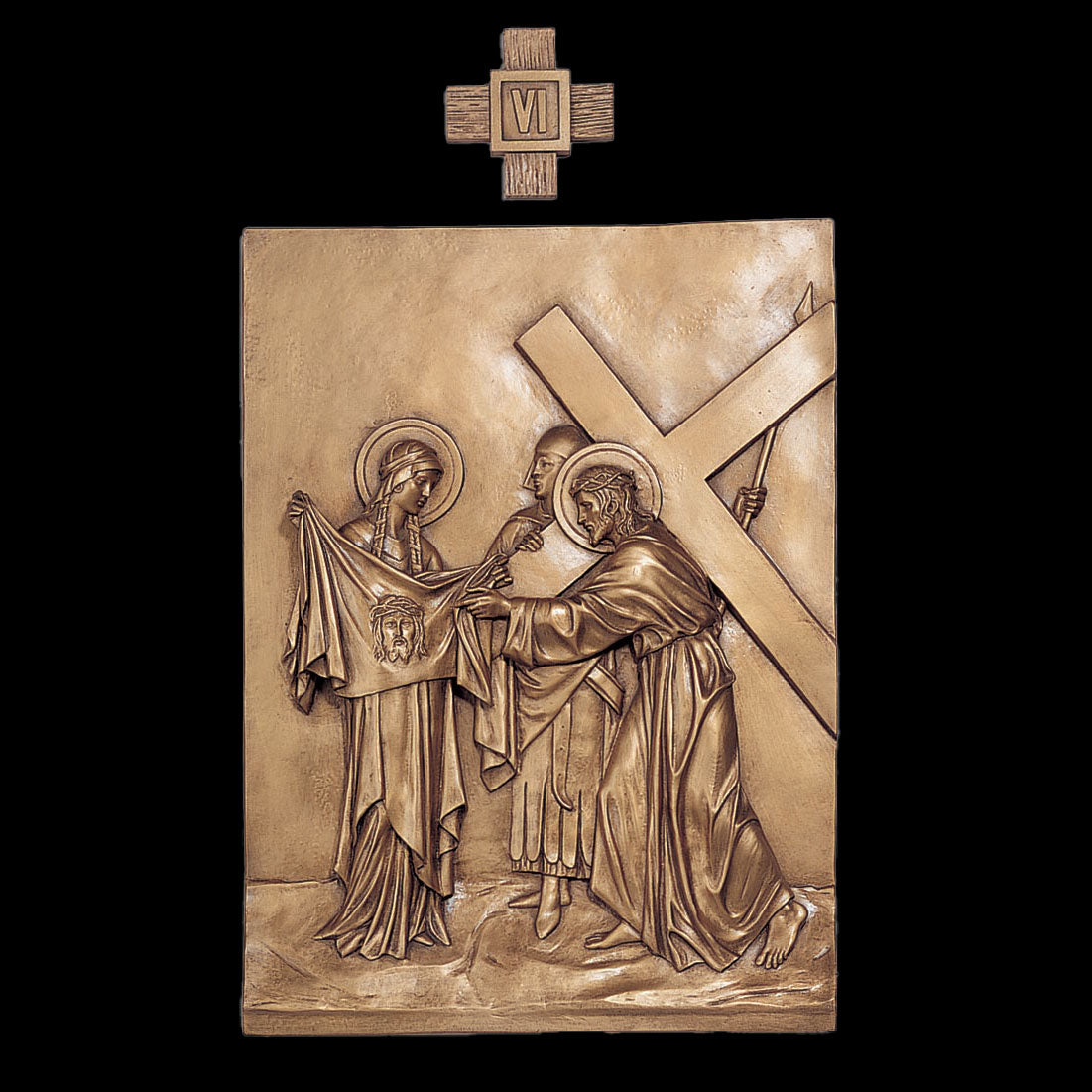 Set of 14 Stations of the Cross - Bronze Fiberglass