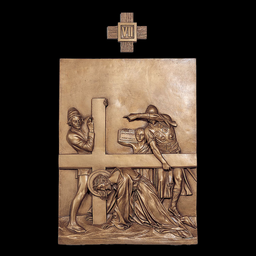 Set of 14 Stations of the Cross - Bronze Fiberglass