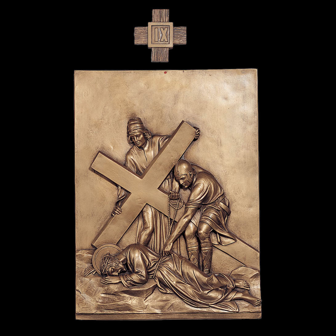 Set of 14 Stations of the Cross - Bronze Fiberglass