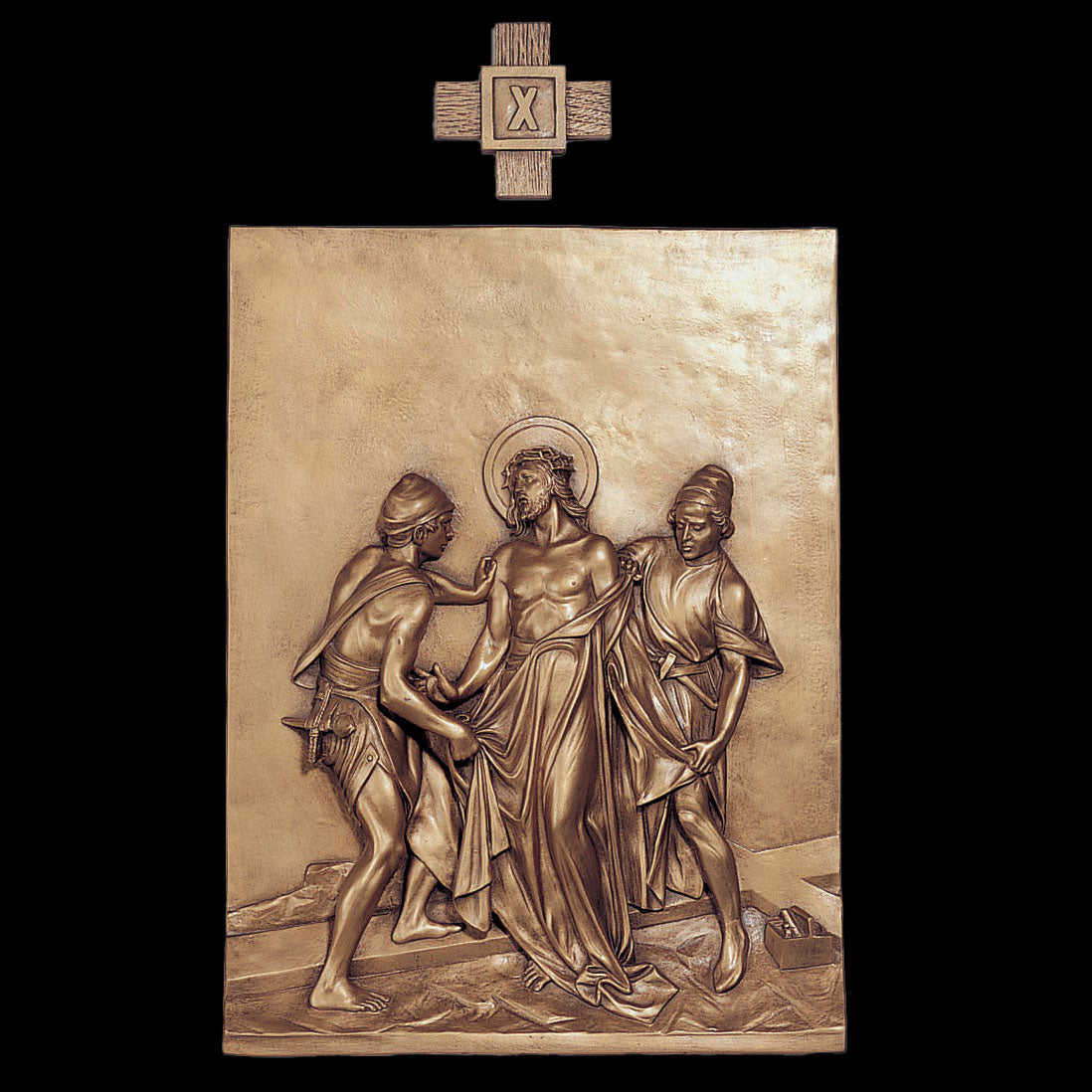 Set of 14 Stations of the Cross - Bronze Fiberglass