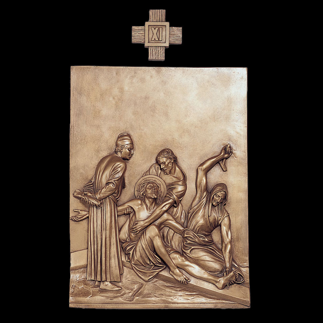 Set of 14 Stations of the Cross - Bronze Fiberglass