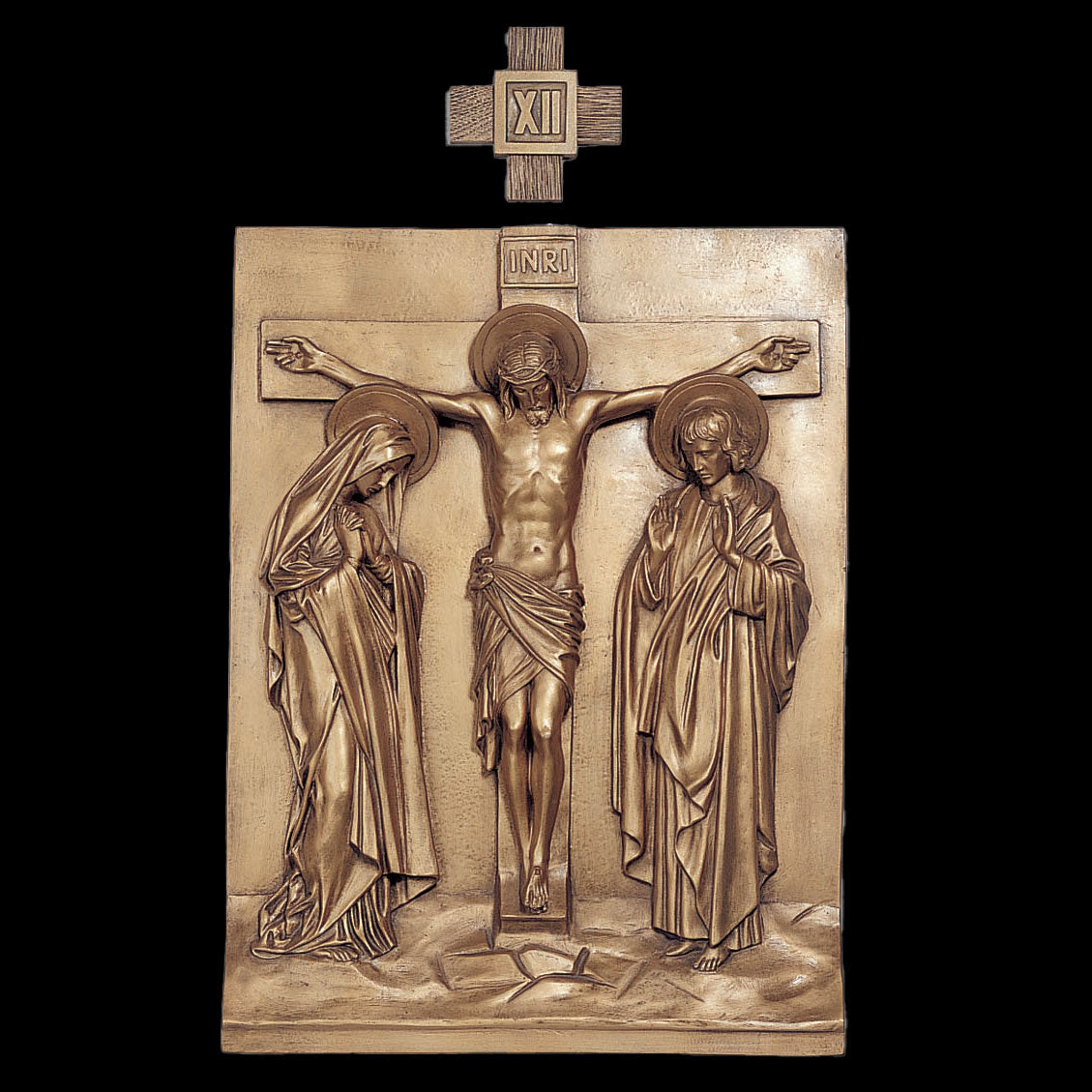 Set of 14 Stations of the Cross - Bronze Fiberglass