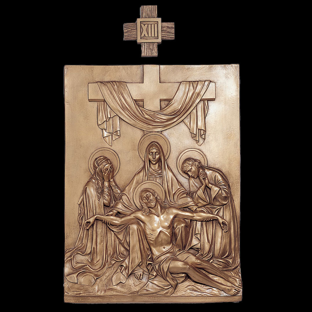 Set of 14 Stations of the Cross - Bronze Fiberglass