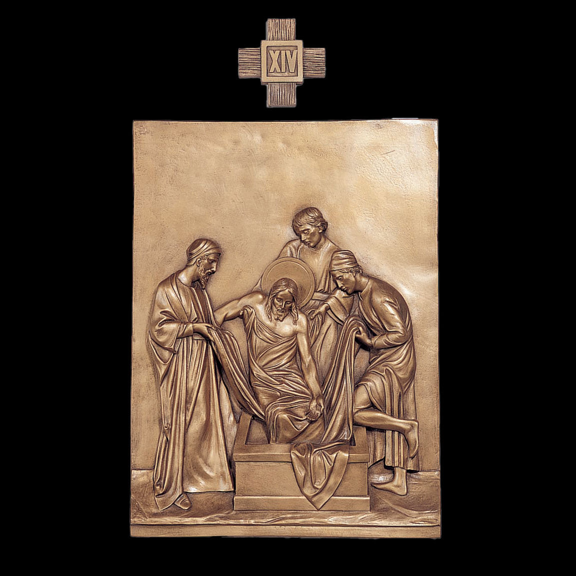 Set of 14 Stations of the Cross - Bronze Fiberglass