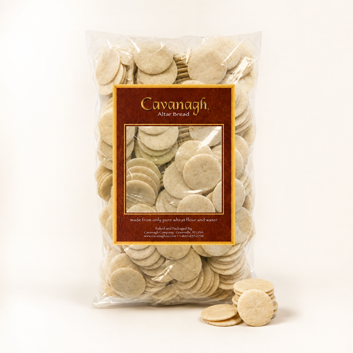 1-3/8" Whole Wheat Communion Bread Wafers