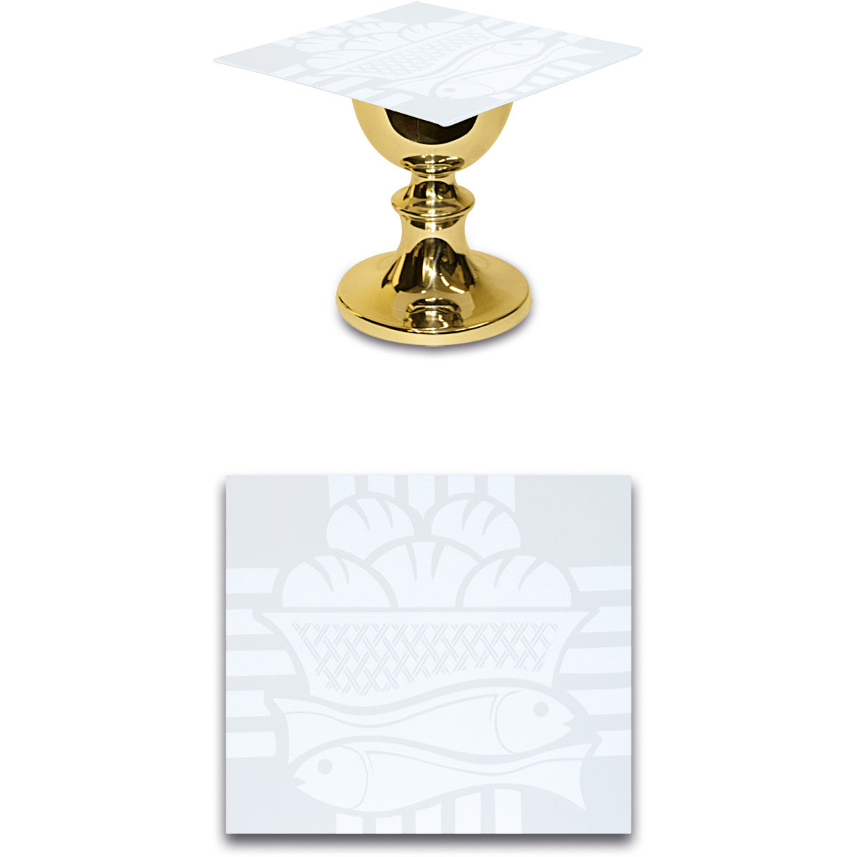 Altar & Communion Linens with Woven Bread and Fish Motif