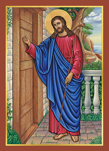 Mass Card for the Deceased | Christ Knocking | box of 100