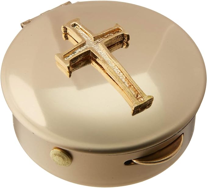 Communion Pyx | Brass Cross