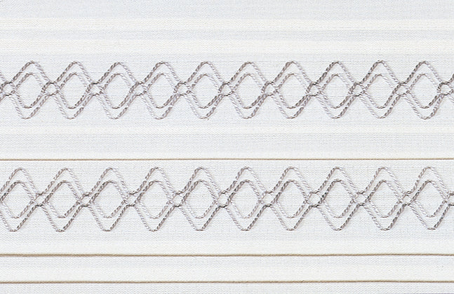 Washable Altar Cloth | Blended Belgian Linen with Grey Domus Embroidery - up to 40" wide
