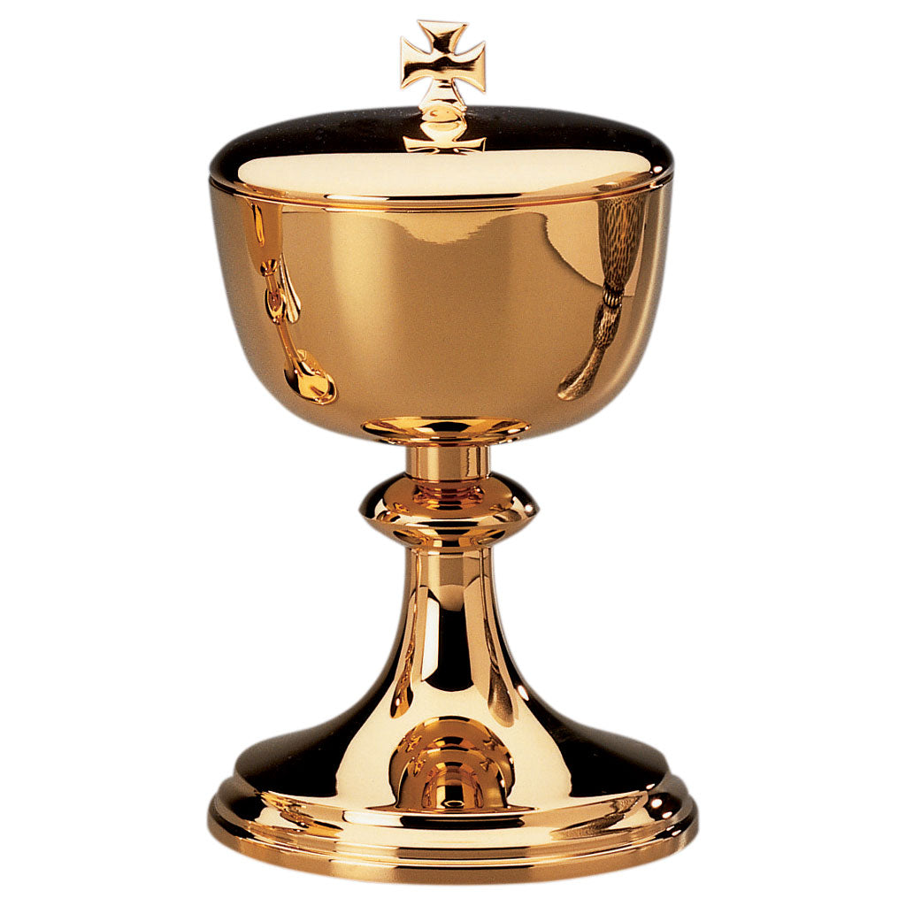Gold Ciborium with Cross on Base