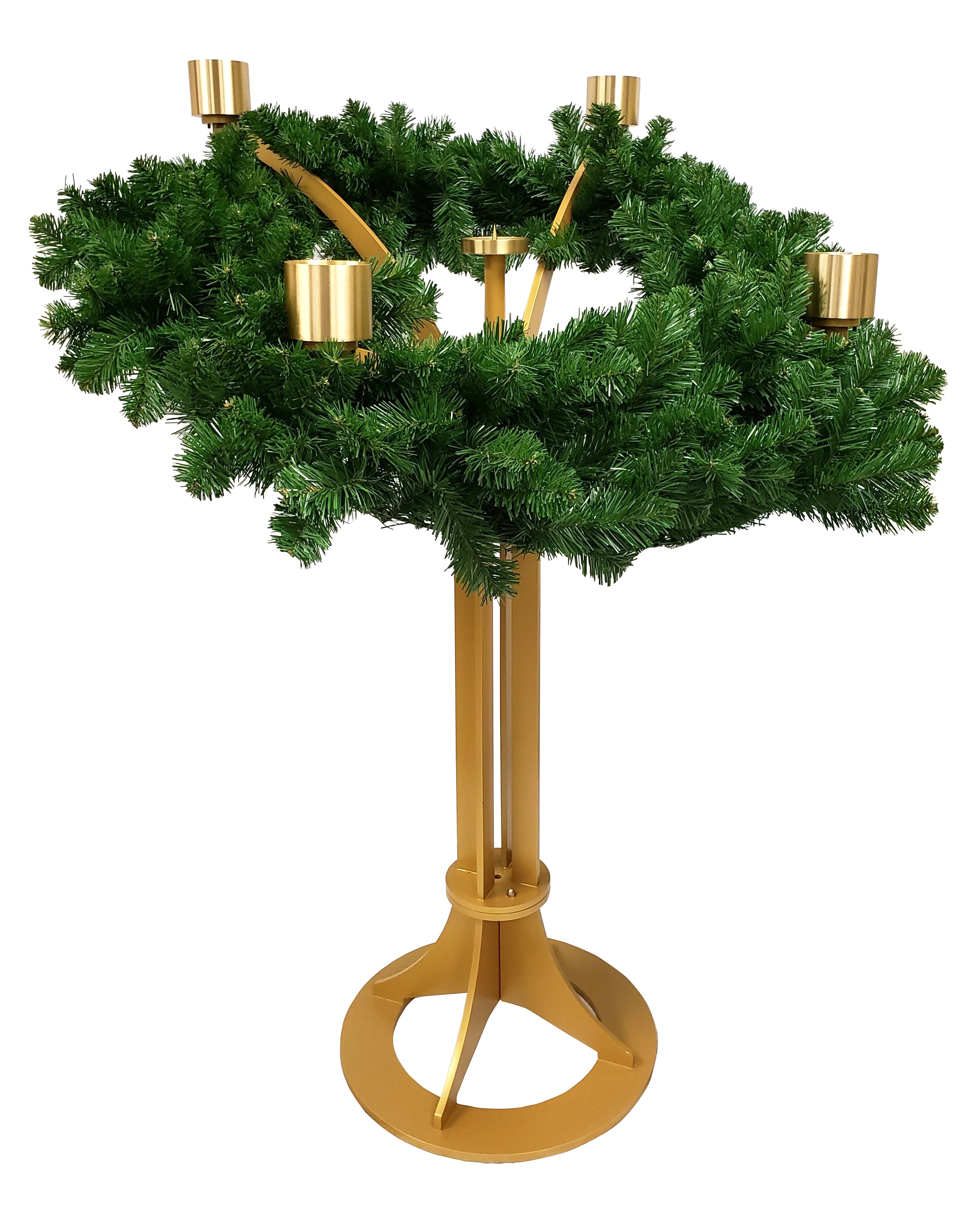 Church Advent Wreath for Pillar Candles - Style 3925G