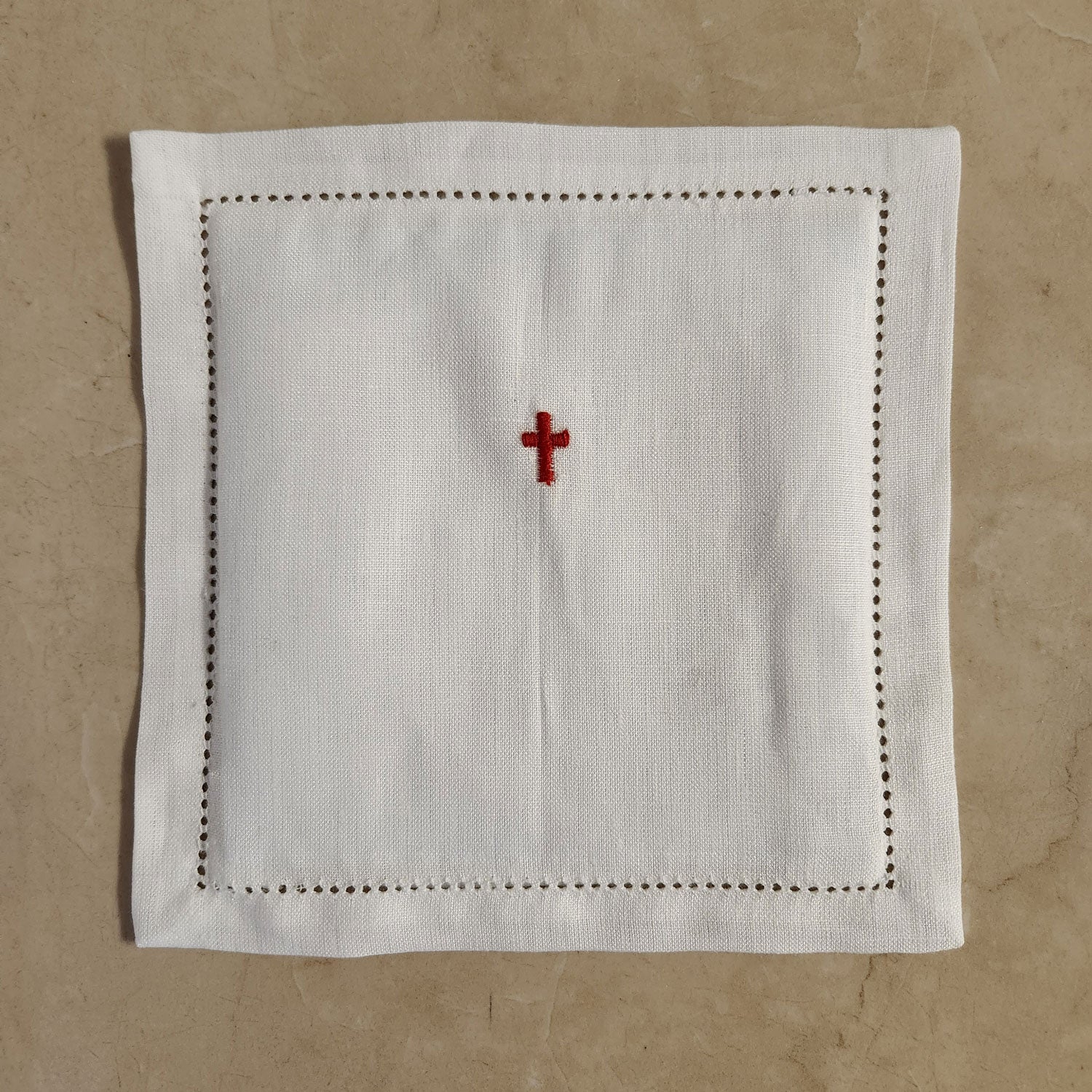 Chalice Pall | 6" x 6" | 100% Pure Linen, hemstitched | pack of 3