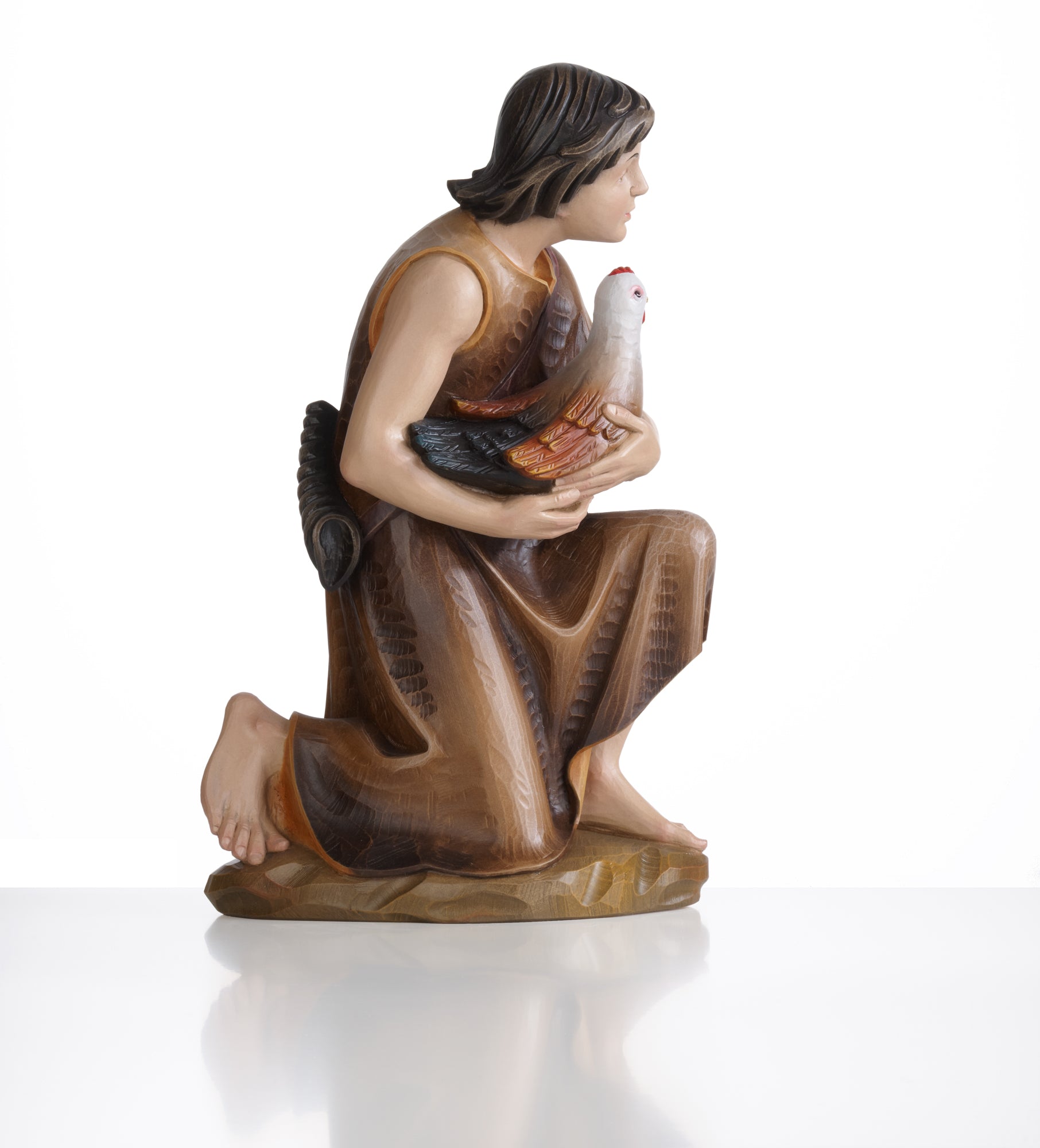 Kneeling Shepherd with Bird | Kostner Nativity Set
