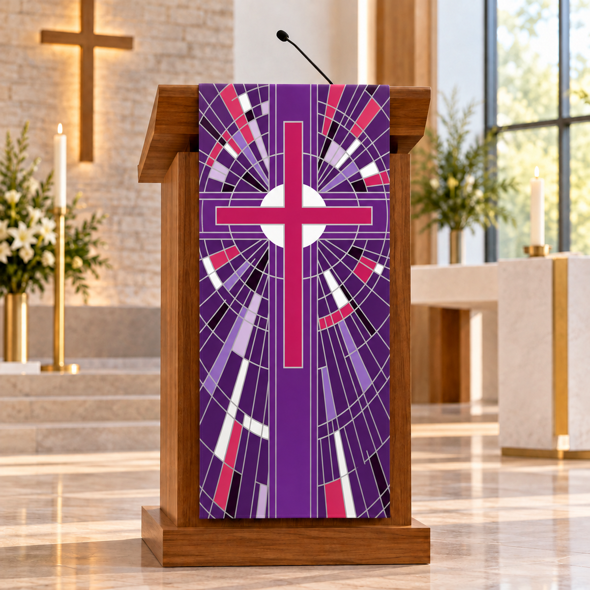 Radiant Cross Lectern Hanging | Slabbinck