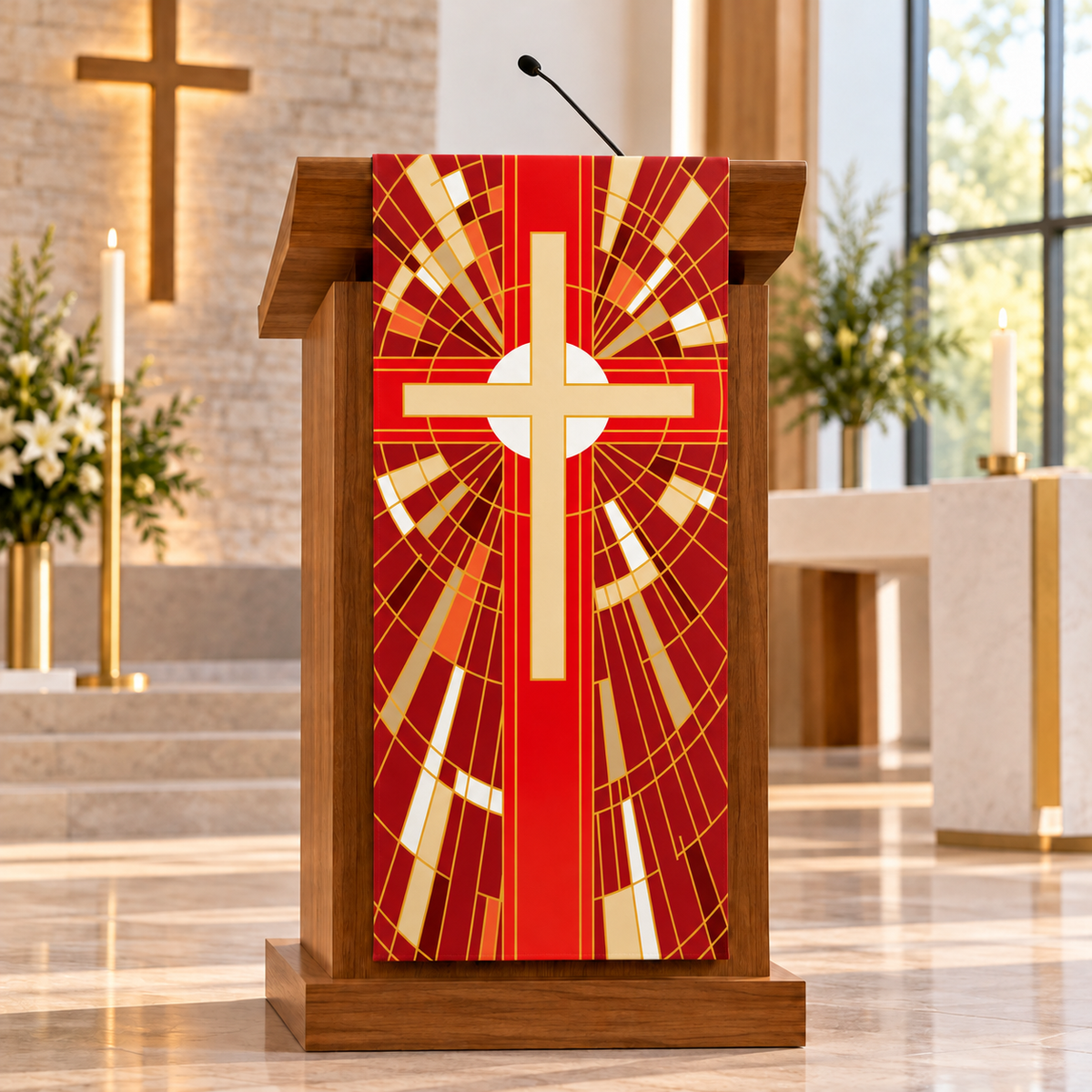 Radiant Cross Lectern Hanging | Slabbinck
