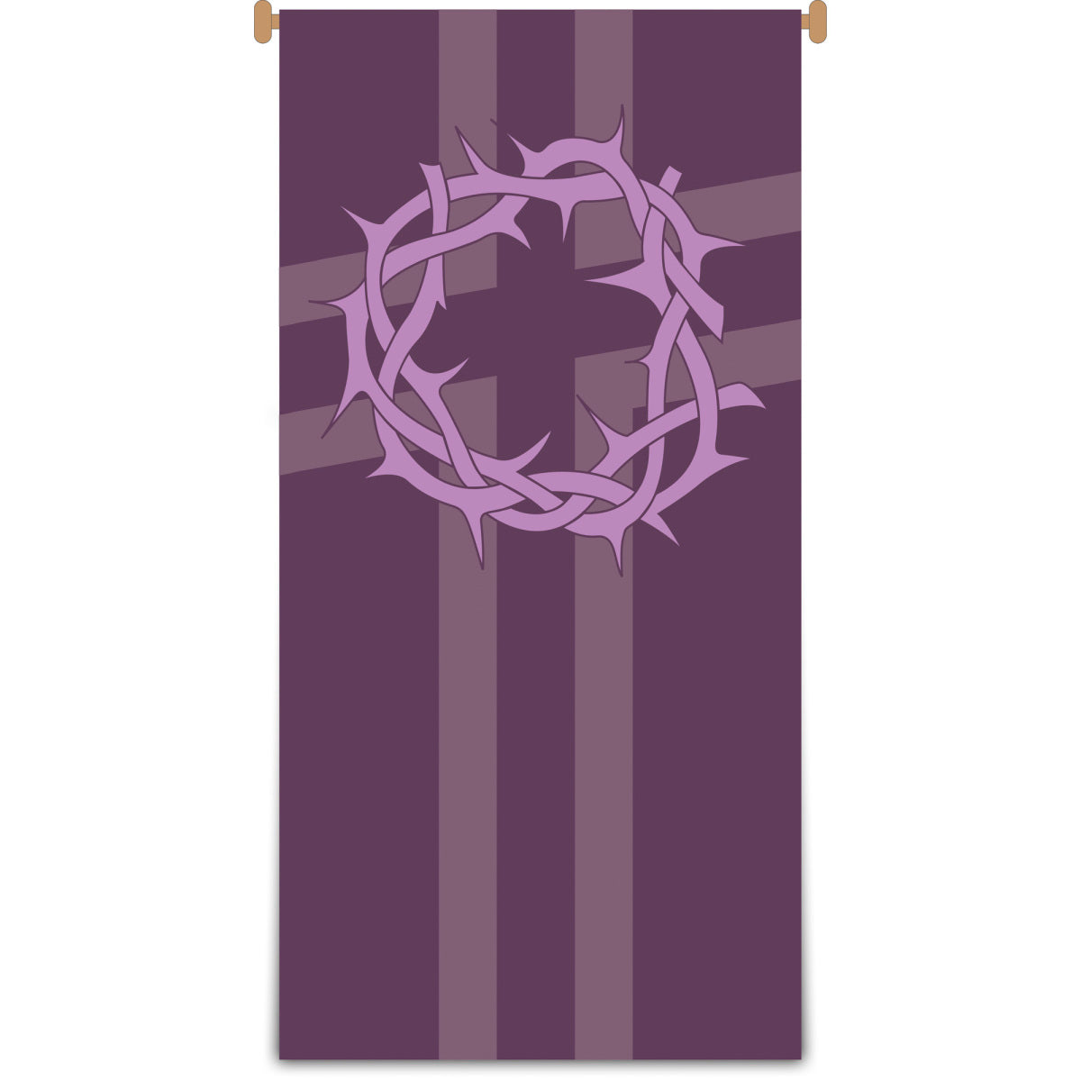 Lenten Banner with Crown of Thorns | 24" x 48"