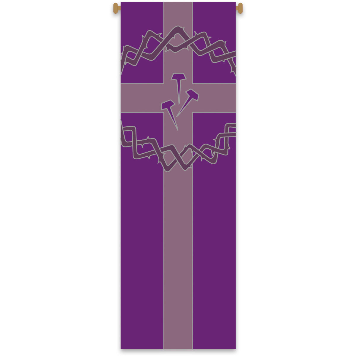 Lenten Banner with Crown and Nails | 3 x 10