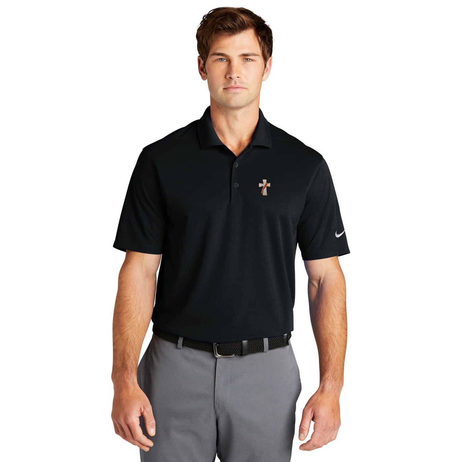 Nike Dri-Fit Polo Shirt with Embroidered Deacon Cross
