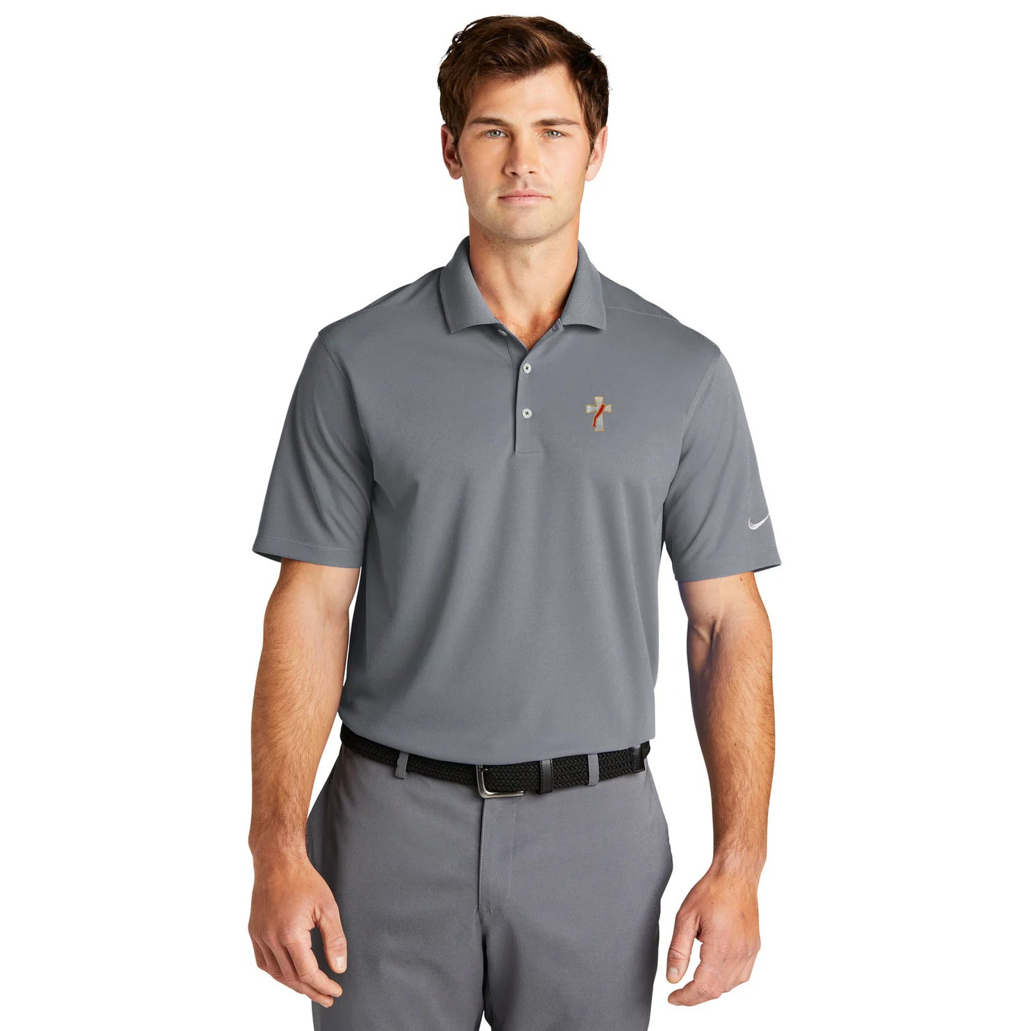 Nike Dri-Fit Polo Shirt with Embroidered Deacon Cross