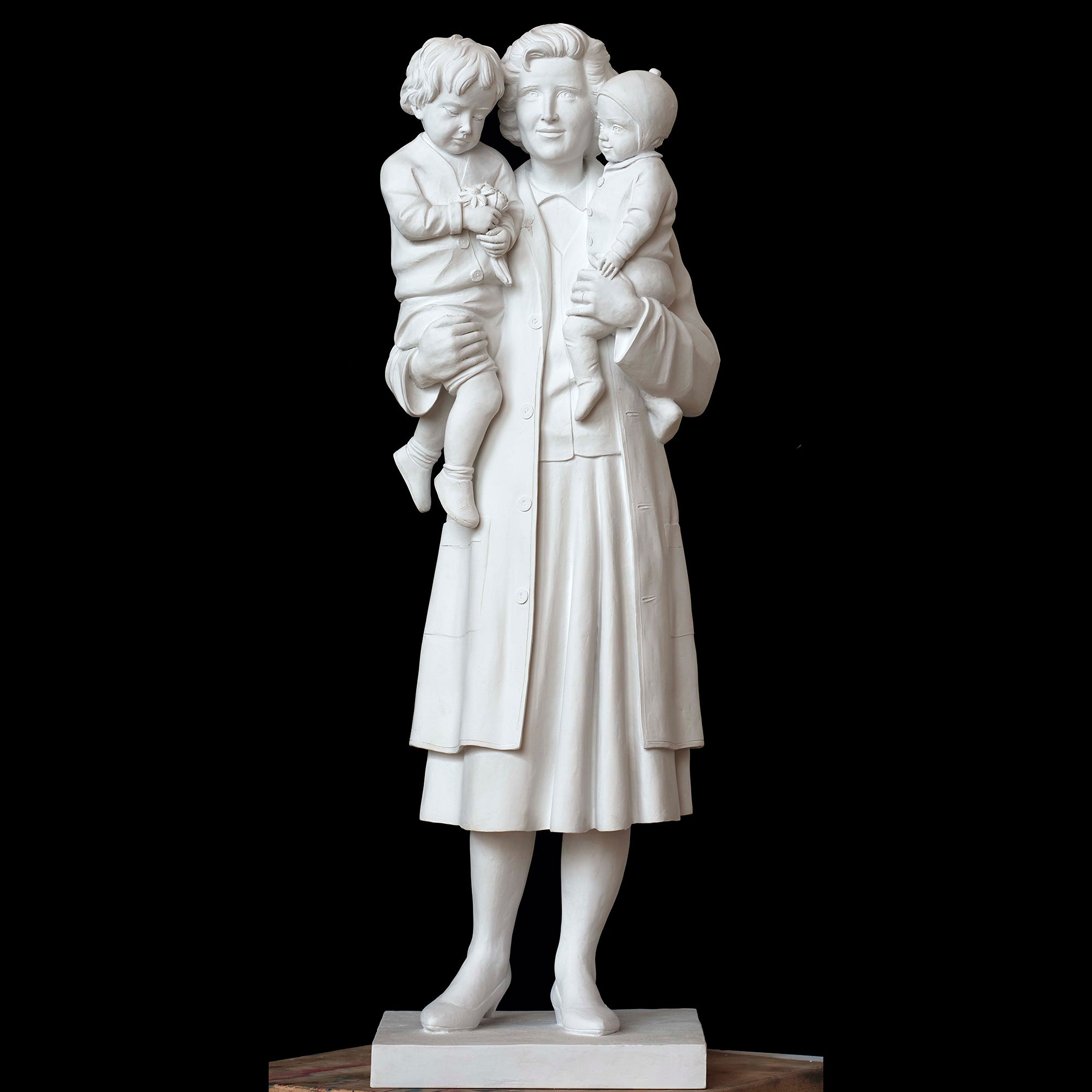 Outdoor Statue of Saint Gianna Beretta Molla with Children - 48"