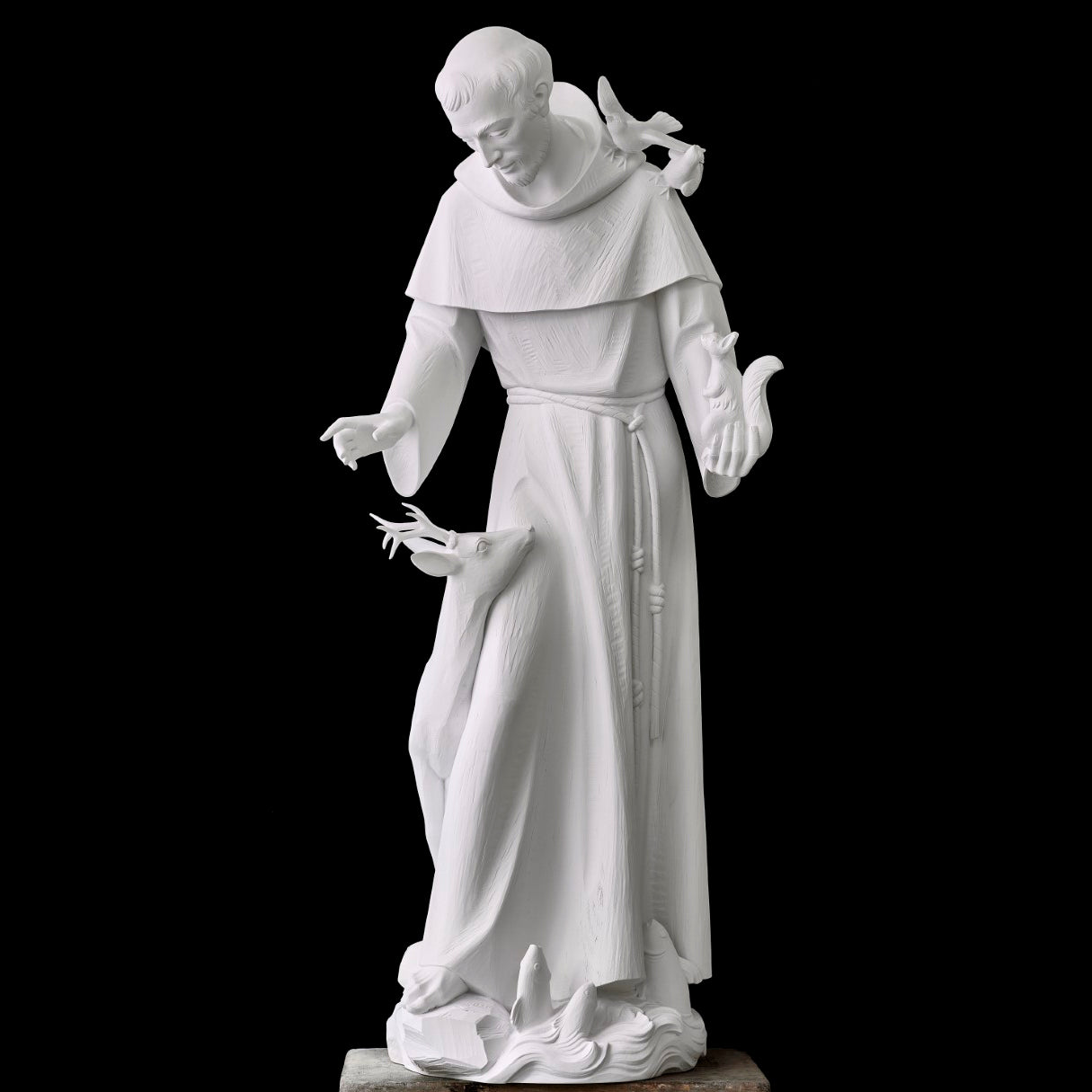 Outdoor Statue of Saint Francis of Assisi with Animals - 60"