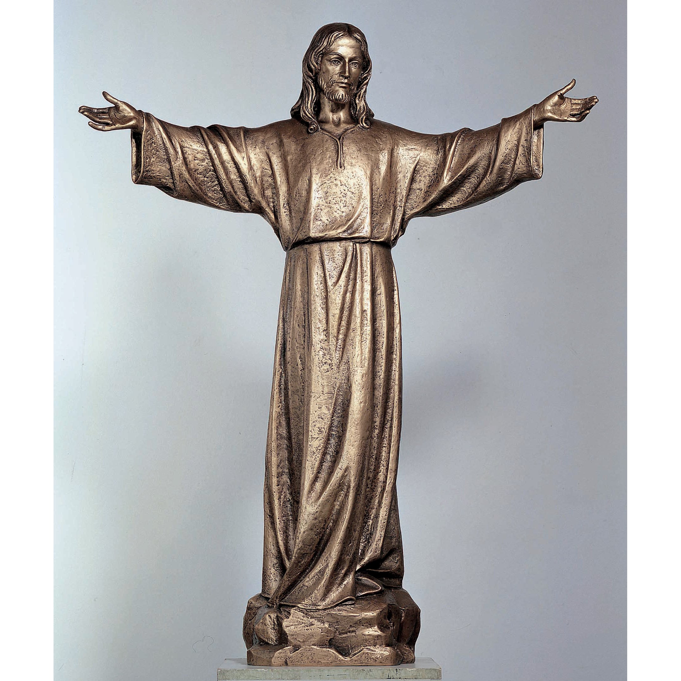 Outdoor Welcoming Christ Statue