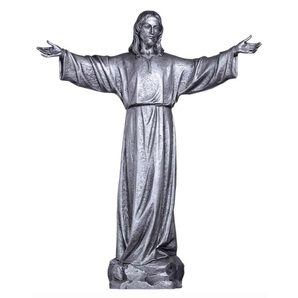 Outdoor Welcoming Christ Statue