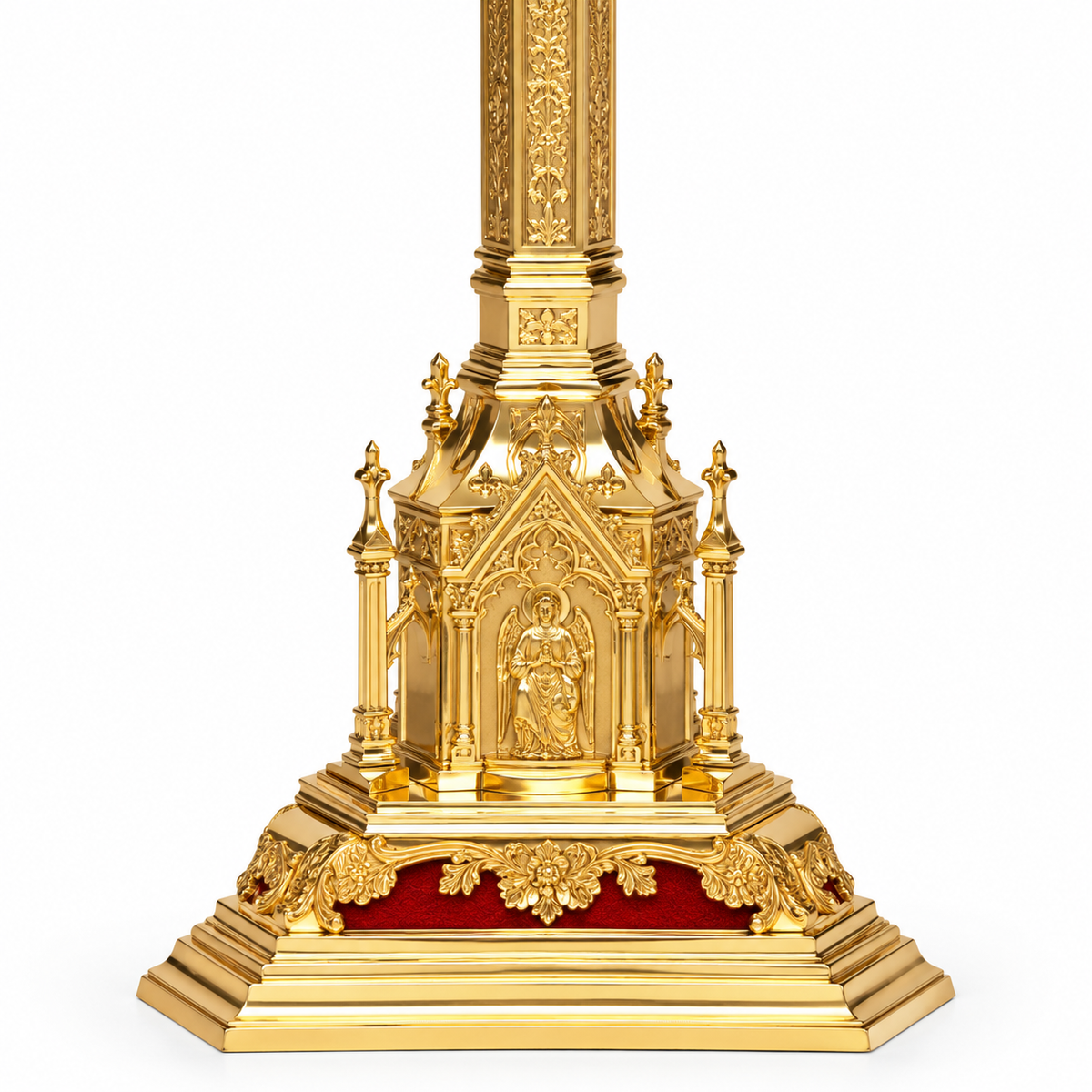 48" Baroque Paschal Candlestick – Polished Brass | Adrian Hamers