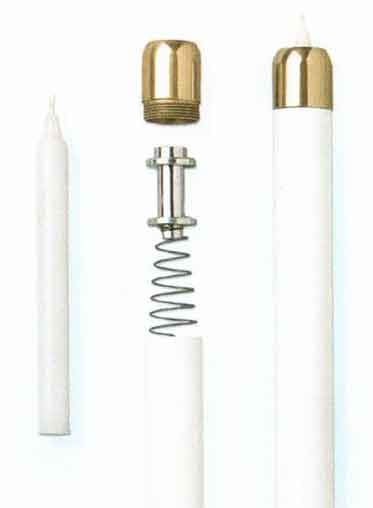 Spring Loaded Candle Tubes (1-1/2" x 13-3/8")