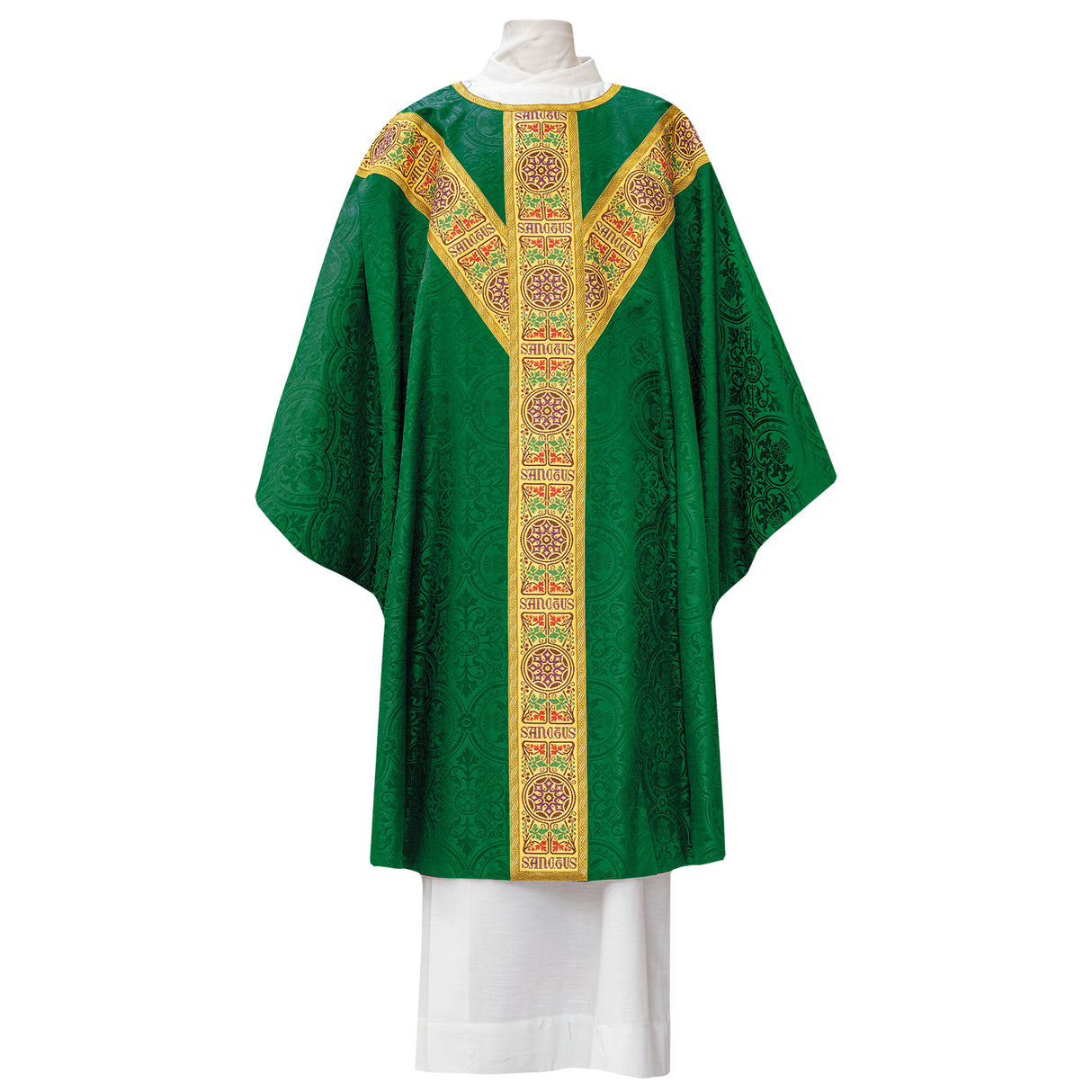 Wool Damask Chasuble with Sanctus Brocade - Arte/Grosse