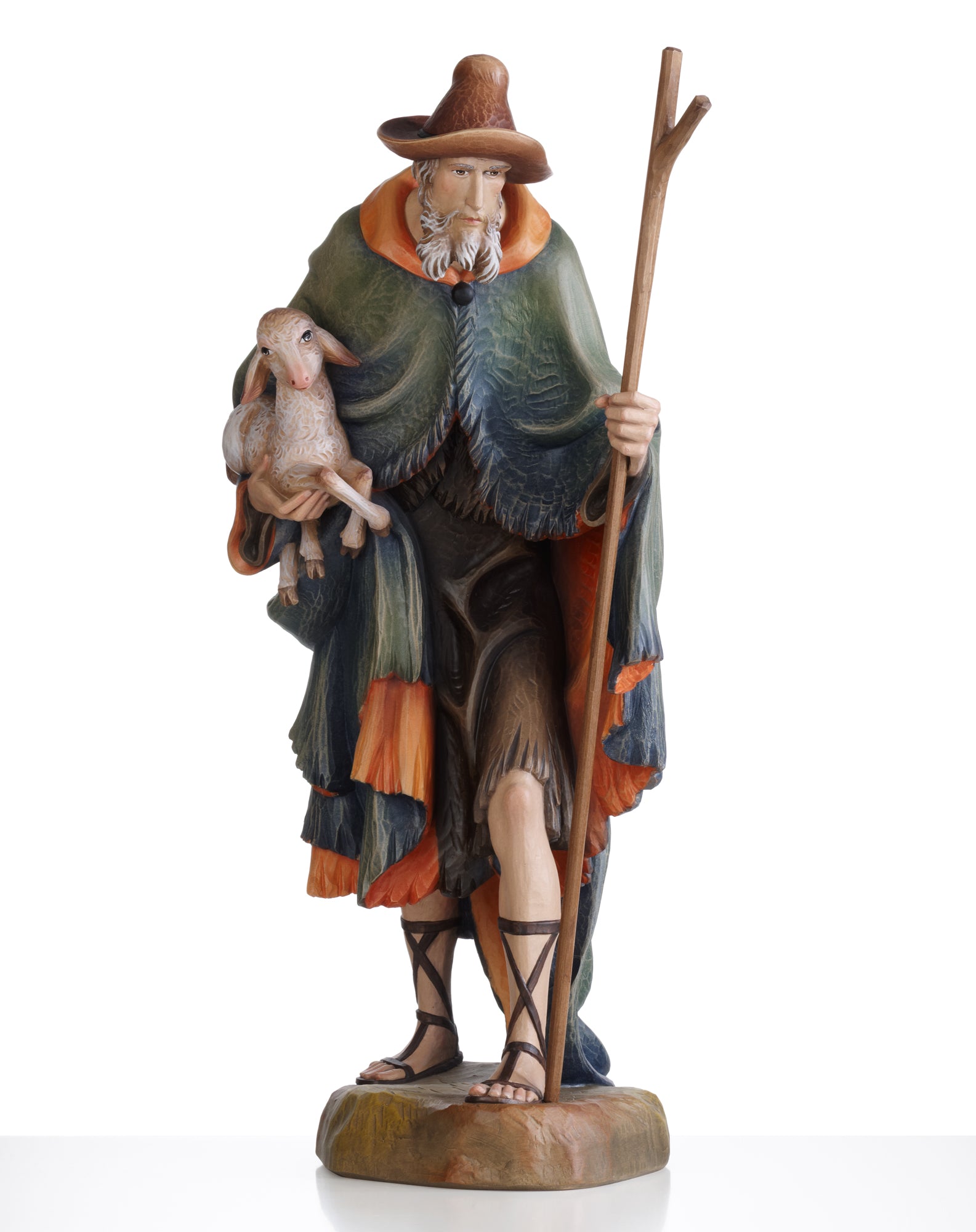 Shepherd with Lamb | Demetz Nativity Set