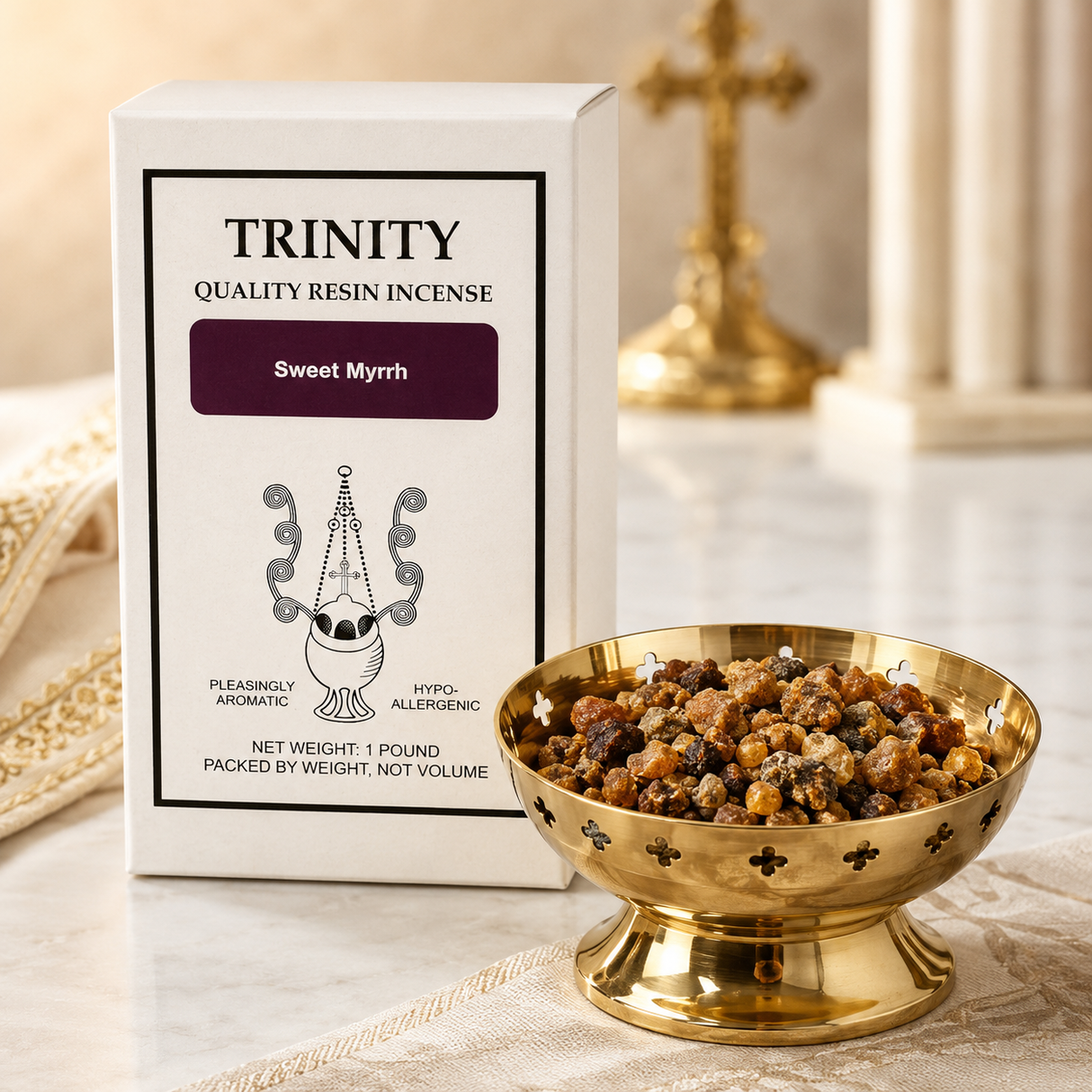 Trinity Sweet Myrrh - Quality Resin Church Incense