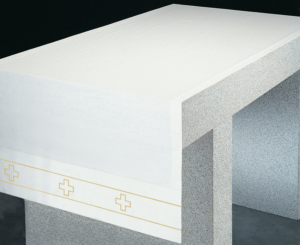 White Altar Cloth Gold Embroidery | 63-5189