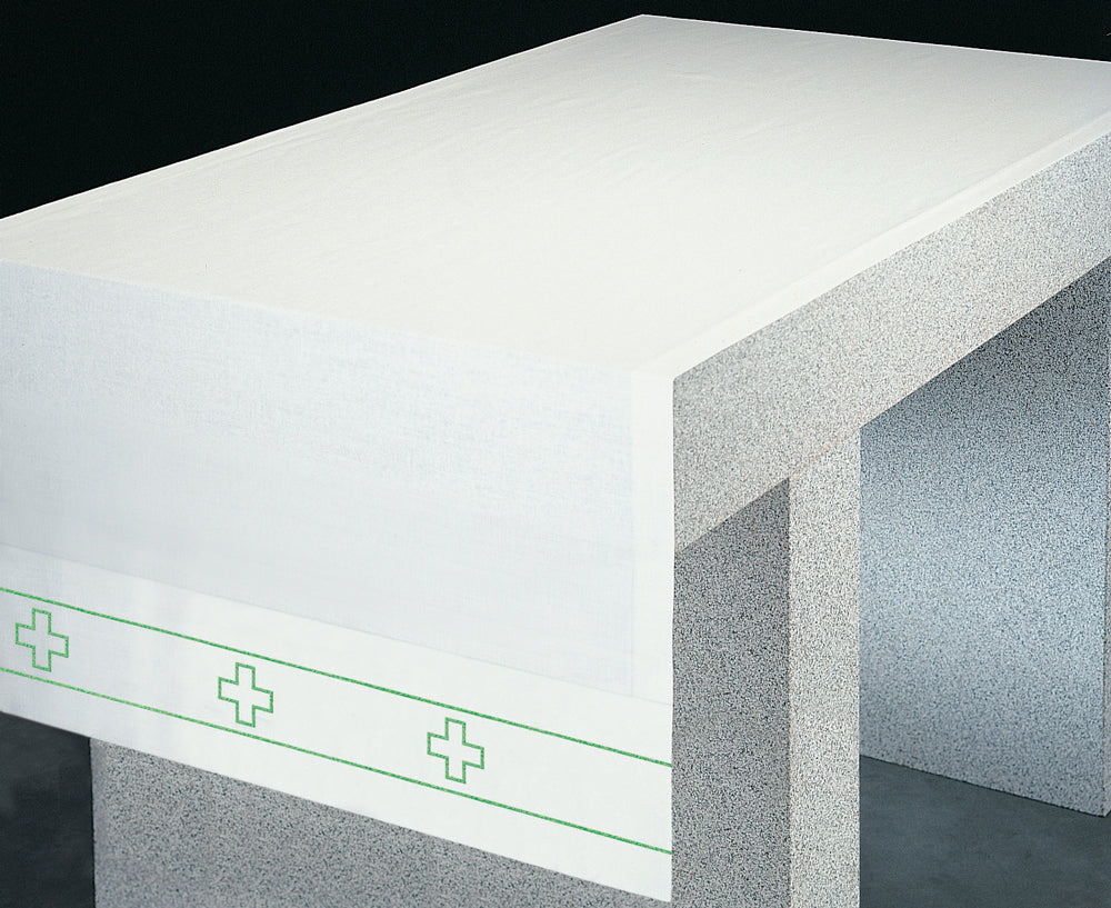 White Altar Cloth Green Embroidery | 63-5189