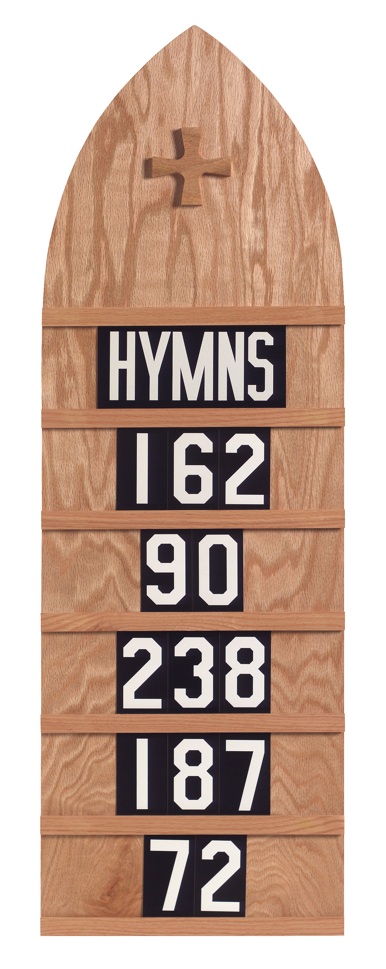 Extra Large Hymn Board | Oak Plywood | Light or Dark Stain