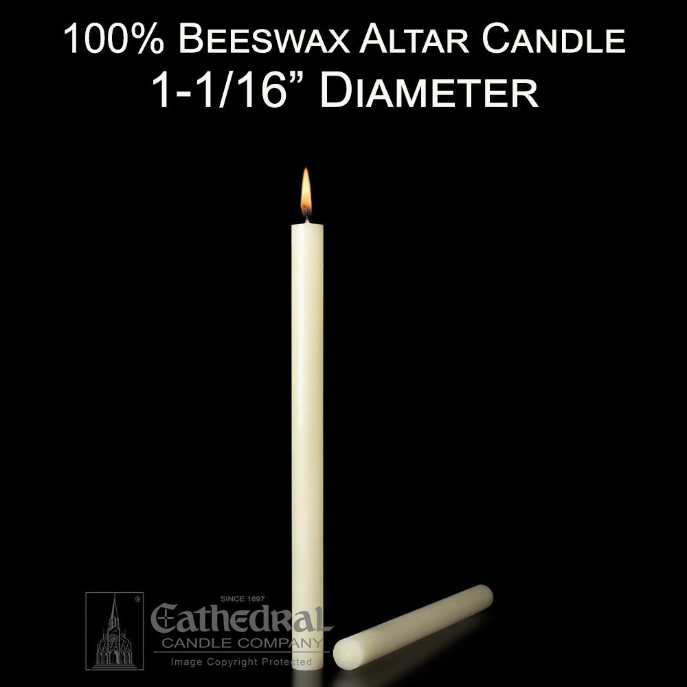 100% Beeswax Altar Candle | 1-1/16" Diameter