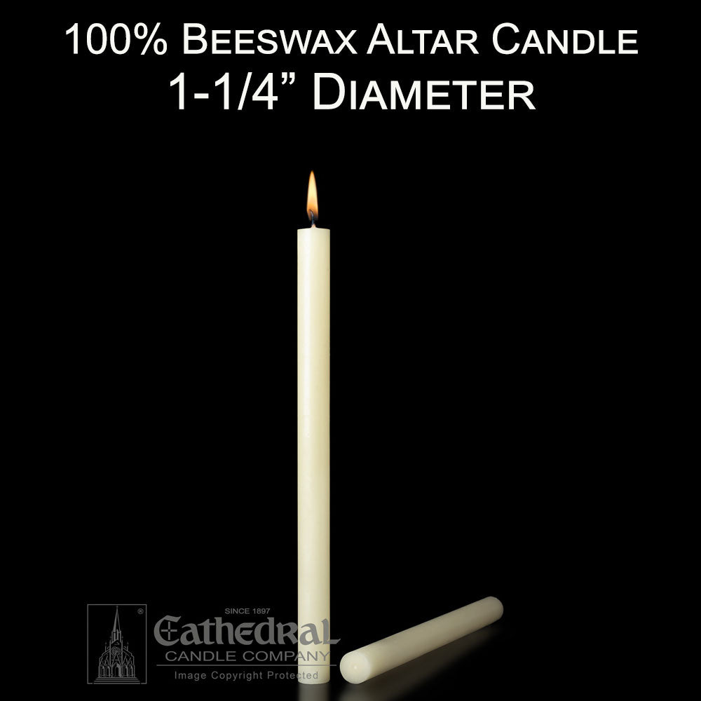 100% Beeswax Altar Candle | 1-1/4" Diameter