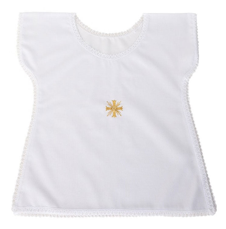 Baptism gown with cross 65% polyester 35% cotton